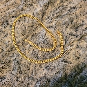 Necklace Brand:14Kp Style:Cuban/Italian ChainLink, Color:YellowGold, Size:24"